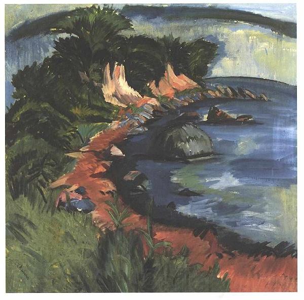 Ernst Ludwig Kirchner Coast of Fehmarn Germany oil painting art